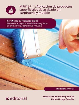 cover image of Aplicación de productos superficiales de acabado en carpintería y mueble. MAMD0109